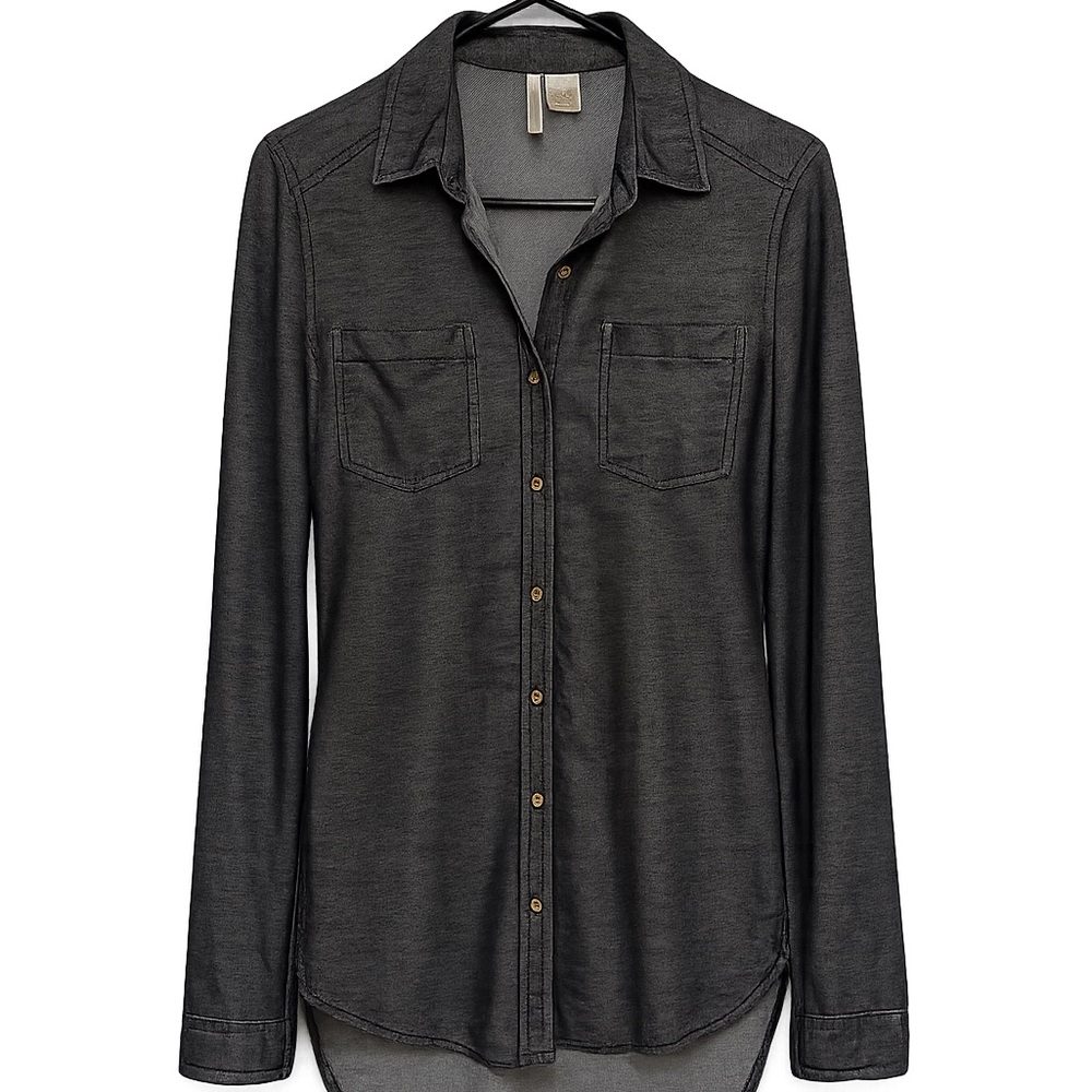 Passport Dark Gray Button-Down Shirt
